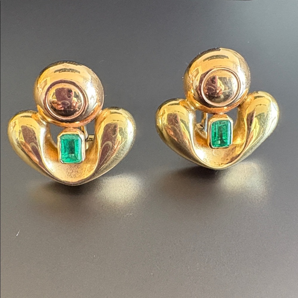 Authentic Emerald Stone Earrings